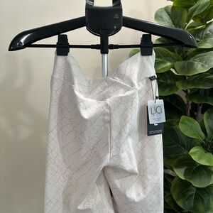 Lici Fit White Crocodile Print Pants